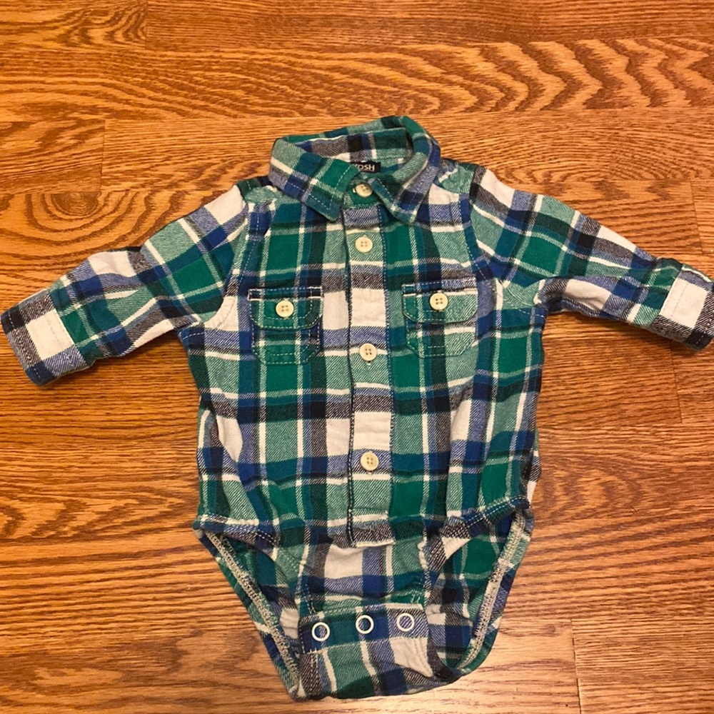 OshKosh Bgosh flannel bodysuit
